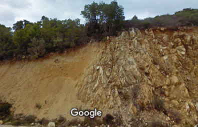 Example of the transformation from rock to soil, stigmimorphism. 